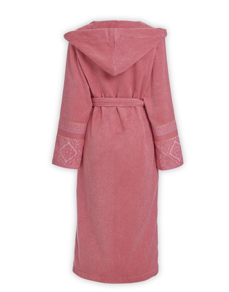 PiP Studio Bademantel Soft Zellige Korallenrot und 100% Coral Xs Damen Cotton, Herren terry, Bathrobe 45, Bademantel Morgenmantel Frottee