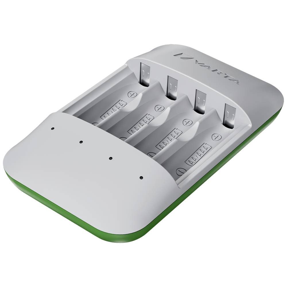VARTA Recycled Box 57683101111 Rundzellen-Lader (Akku-Defekt Erkennung, Einzelschachtüberwachung, Erhaltungsladung)