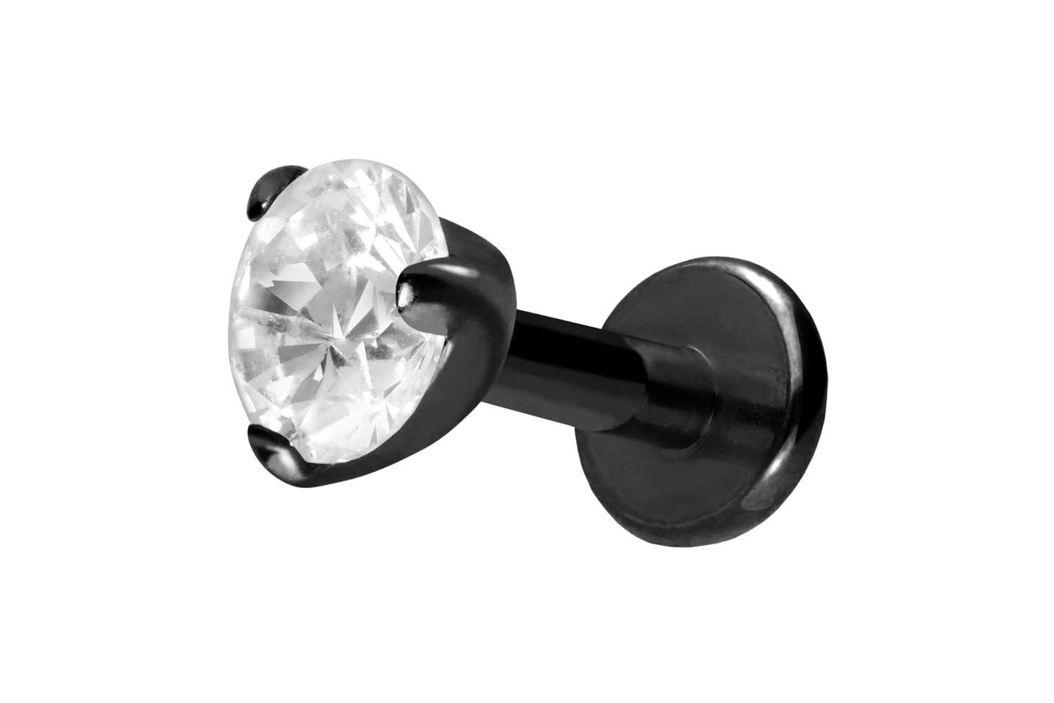 PIERCINGLINE Piercing-Set Titan Labret mit Innengewinde EINGEFASSTER KRISTA günstig online kaufen