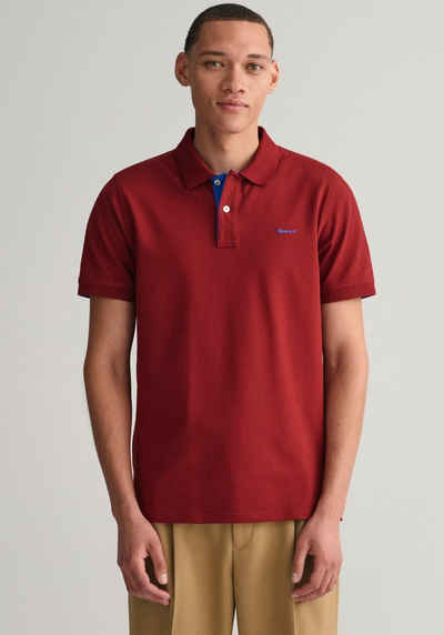 Gant Poloshirt REG CONTRAST PIQUE SS RUGGER mit kontrastfarbenen Einsätzen