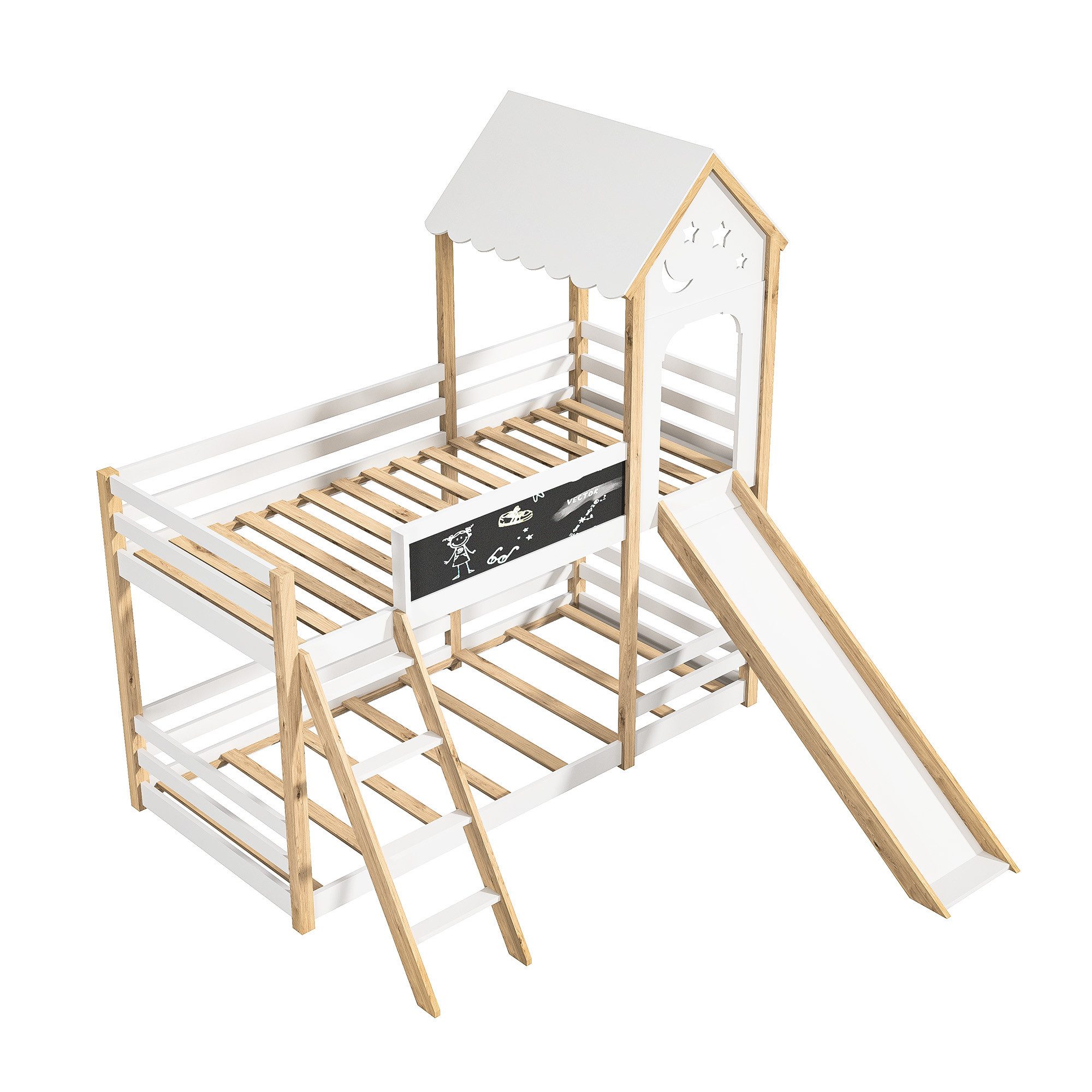 Furnishings Home Hochbett Stauraumbett Kinderbett Holzbett günstig online kaufen