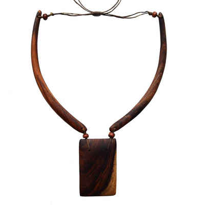SIMANDRA Kette mit Anhänger »Halskette« (Einzelstück), Unikat aus Suar Holz