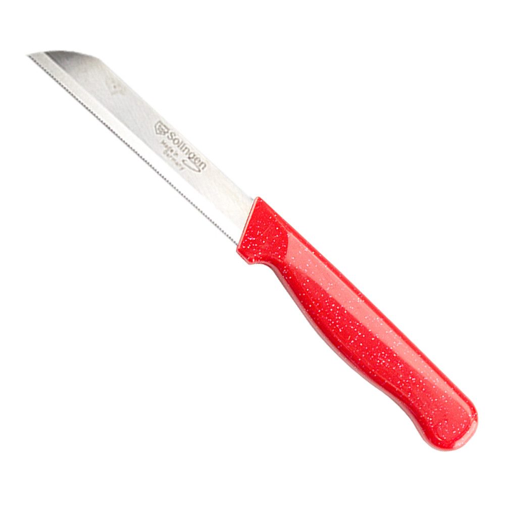 Visaggio Obstmesser Solingen Allzweckmesser Schälmesser Gemüsemesser Küchenmesser, Wellenschliff Solingen Messer, Flitter Optik, Edelstahl (rostfrei)