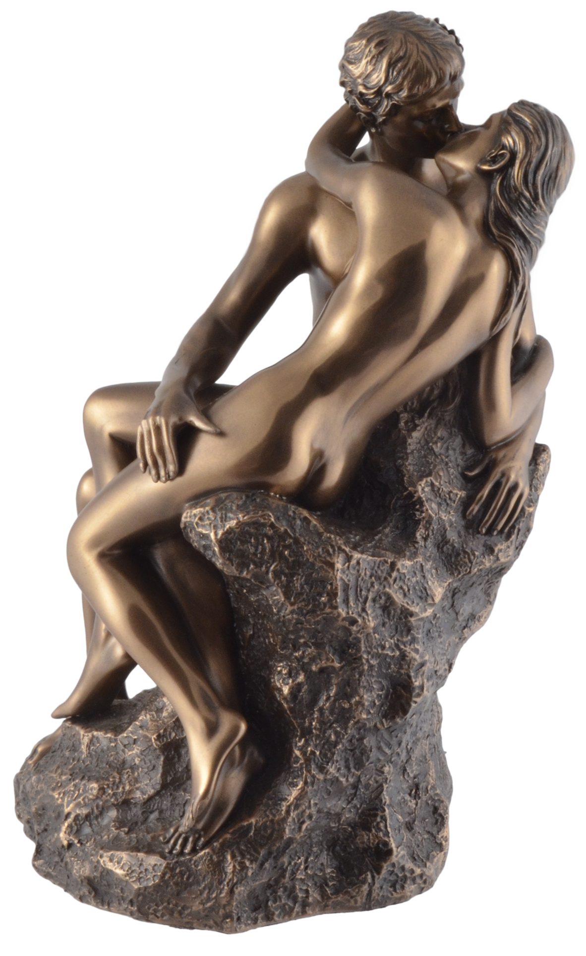 LxBxH - nach Die 16x12x24cm Gmbh Liebenden von Kuss" Vogler bronziert Hand direct Dekofigur "Der ca. by bronziert, Rodin Veronese,