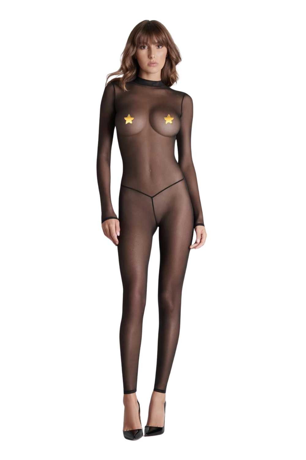 Maison Close Langarmbody Catsuit mit offenem Rücken Corps a Corps sexy L