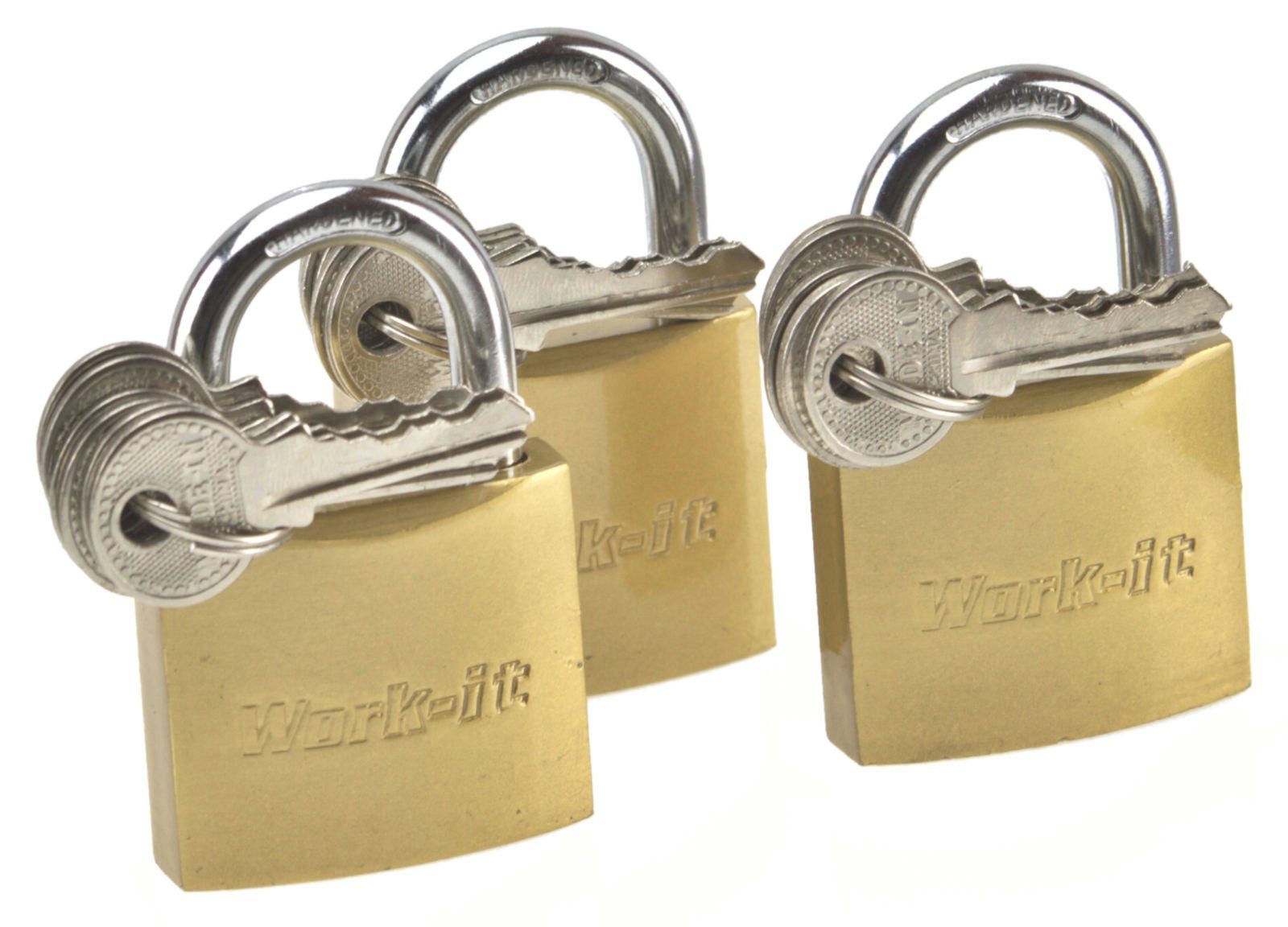 Vorhängeschloss Vorhangschloss 3er Set 38mm gleichschließend