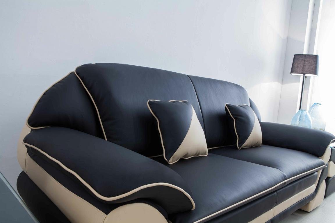 Made in Sofa Sofa JVmoebel Sitzer Garnitur, Schwarz-beige Wohnlandschaft Europe 3+2 Design