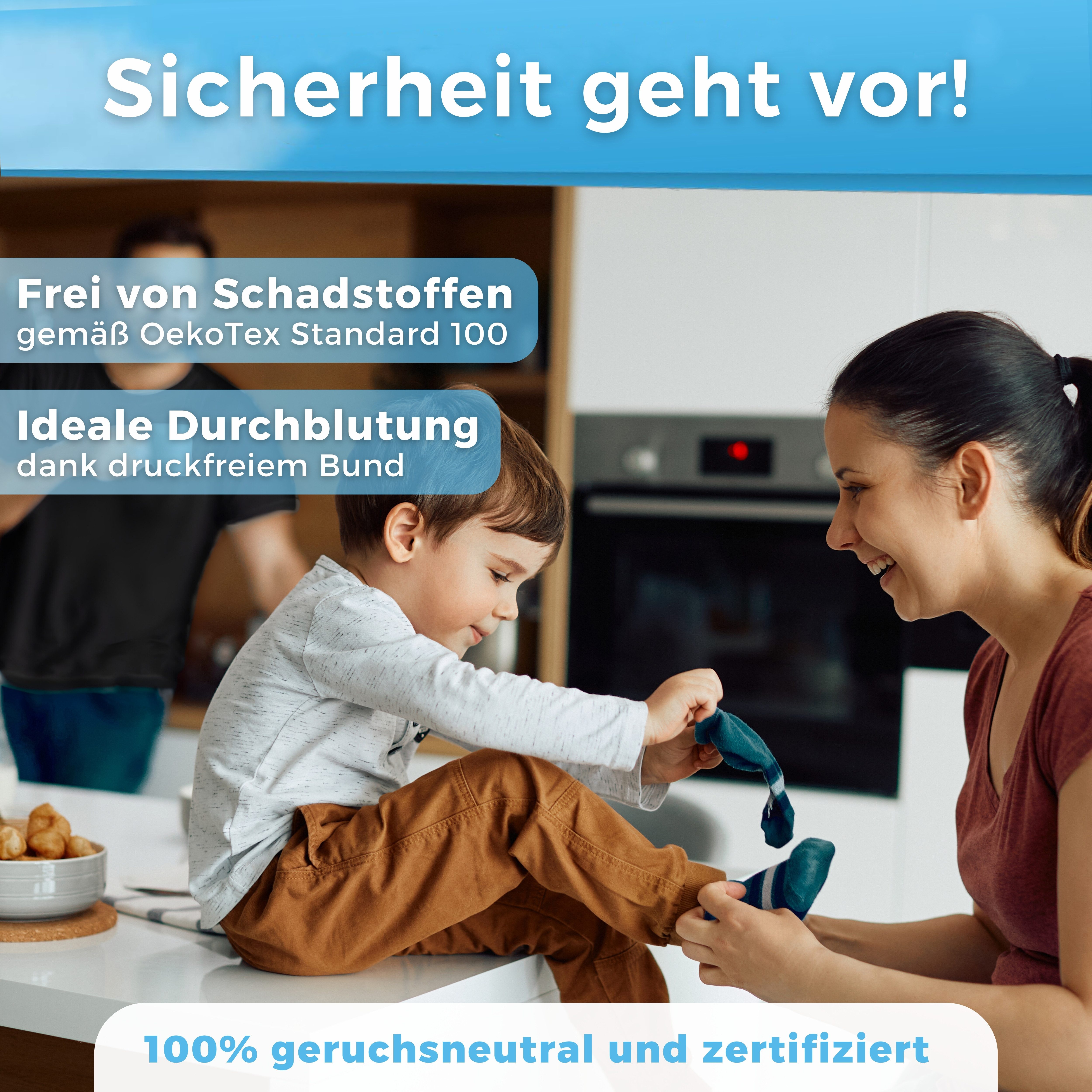 MEDOLY Socken für Kinder (10 Paar) Socken Mädchen & Jungen, aus 72% Baumwolle - ohne einschneidenden Bund