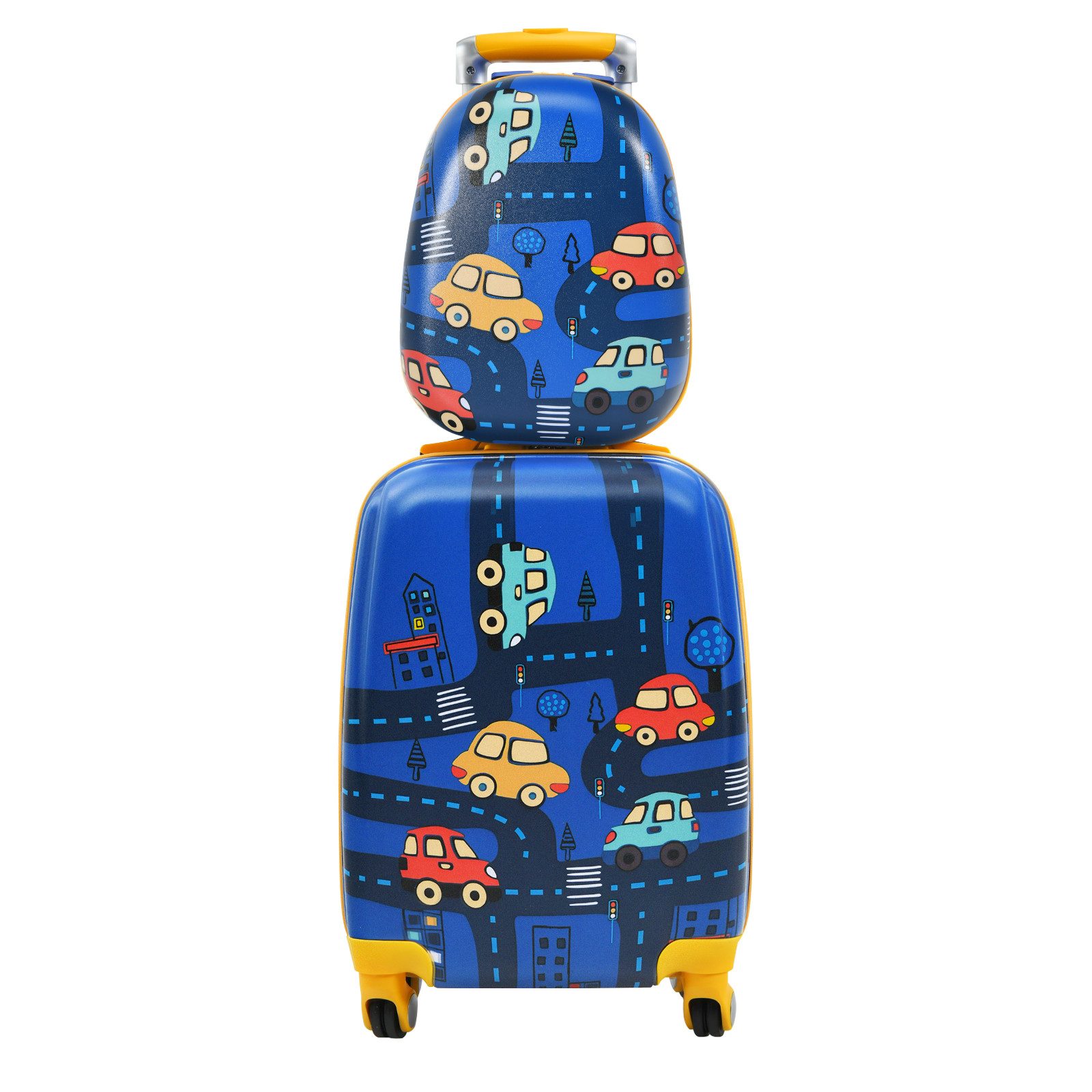 COSTWAY Kinderkoffer Reisegepäck, 2tlg Kinderkoffer +