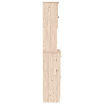vidaXL Sideboard Highboard ALTA 77x35x188 cm Massivholz Kiefer (1 St)
