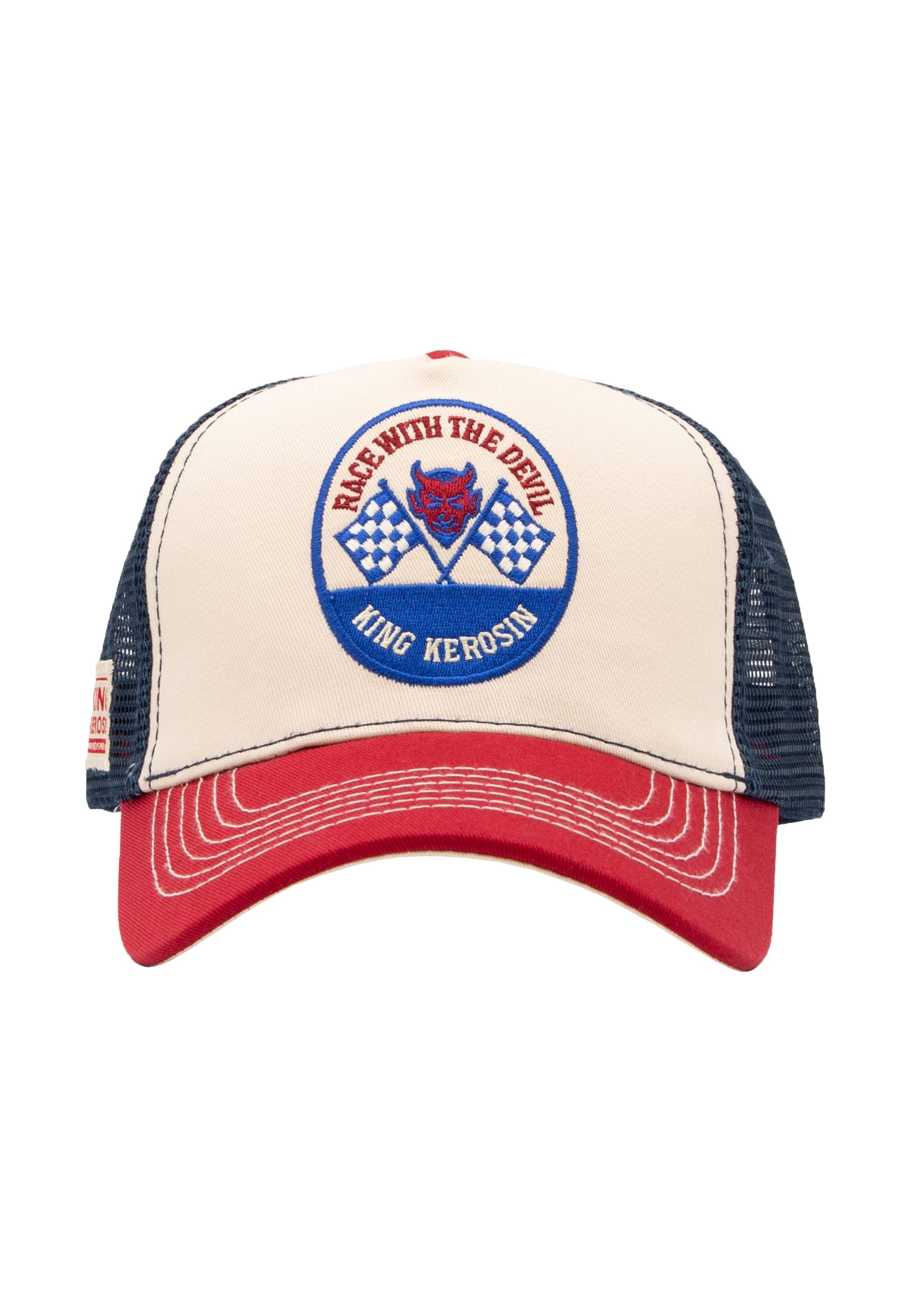 KingKerosin Trucker Cap Race with the devil (1-St) in Blockfarben