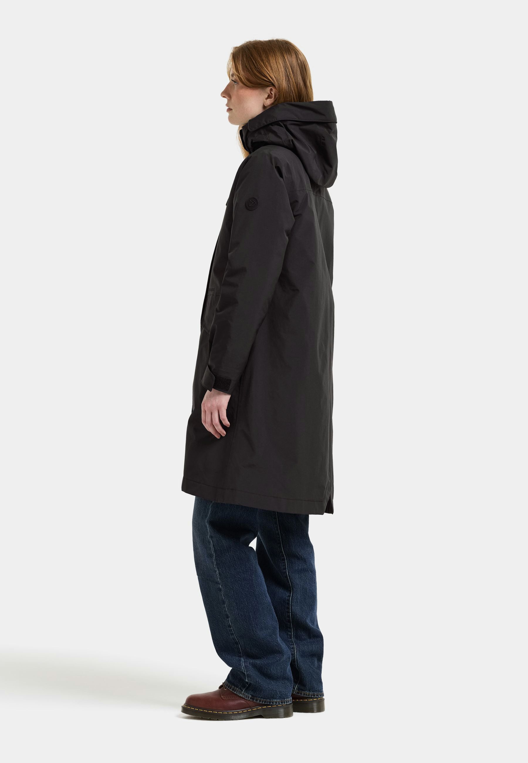 Didriksons Parka Damen Übergangsjacke Mantel Wasserdicht NEA mit Kapuze mit Taschen – Bild 3 von 5