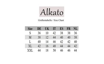 Alkato Yogashorts Alkato Damen Shorts mit Hohem Bund Hotpants Radlerhose Long Shorts