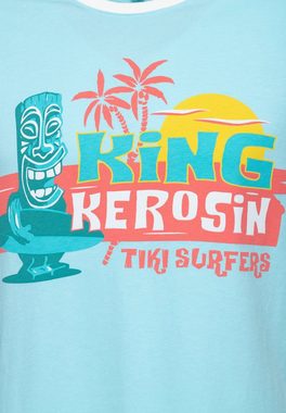 KingKerosin Print-Shirt Tiki Surfers (1-tlg) mit Hawaii-Tikki Design
