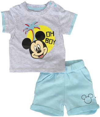 Disney Baby T-Shirt & Shorts Baby Set 2X T-Shirt und Shorts 4 Teile Mickey Mouse Gr. 62 68 80 86 92 für Jungen 3 6 12 18 24 Monate