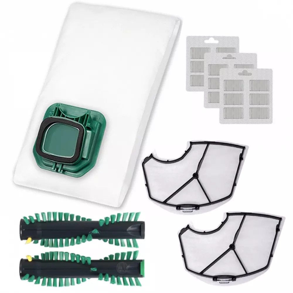 PRIMEBAG Staubsaugerbeutel 18 Beutel Filter Duft Bürste passt für Vorwerk VK 140 und 150