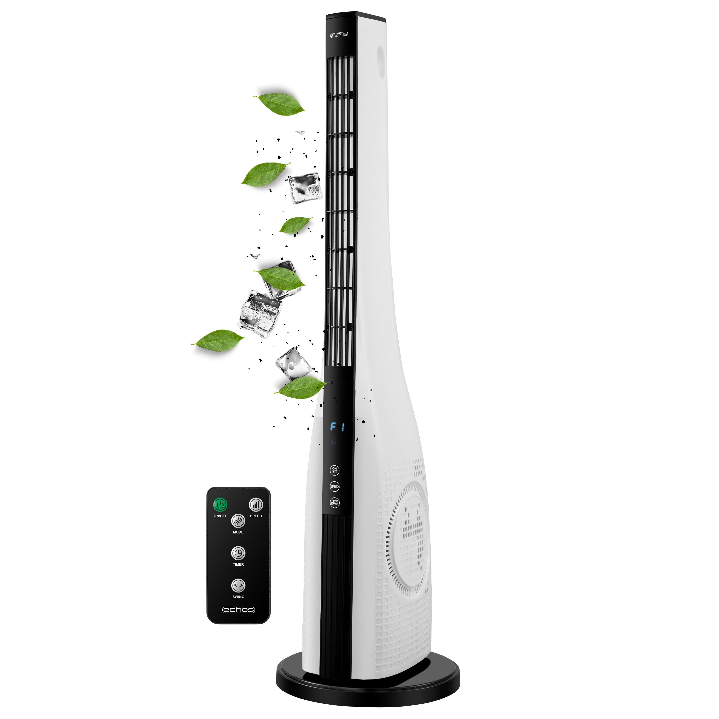 echos Turmventilator Eco-121, Fernbedienung, Oszillierend, 15h günstig online kaufen
