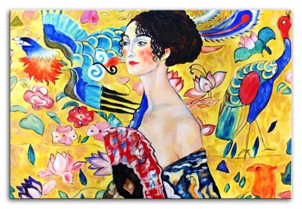 Unikat, JVmoebel Klimt ein Gustav Gemälde jedes Bild handgearbeitet »G01062«,