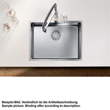 Blanco Edelstahlspüle BLANCO Einbauspüle CLARON 550-IF/A Edelstahl, InFino Ablauf, 61/51 cm