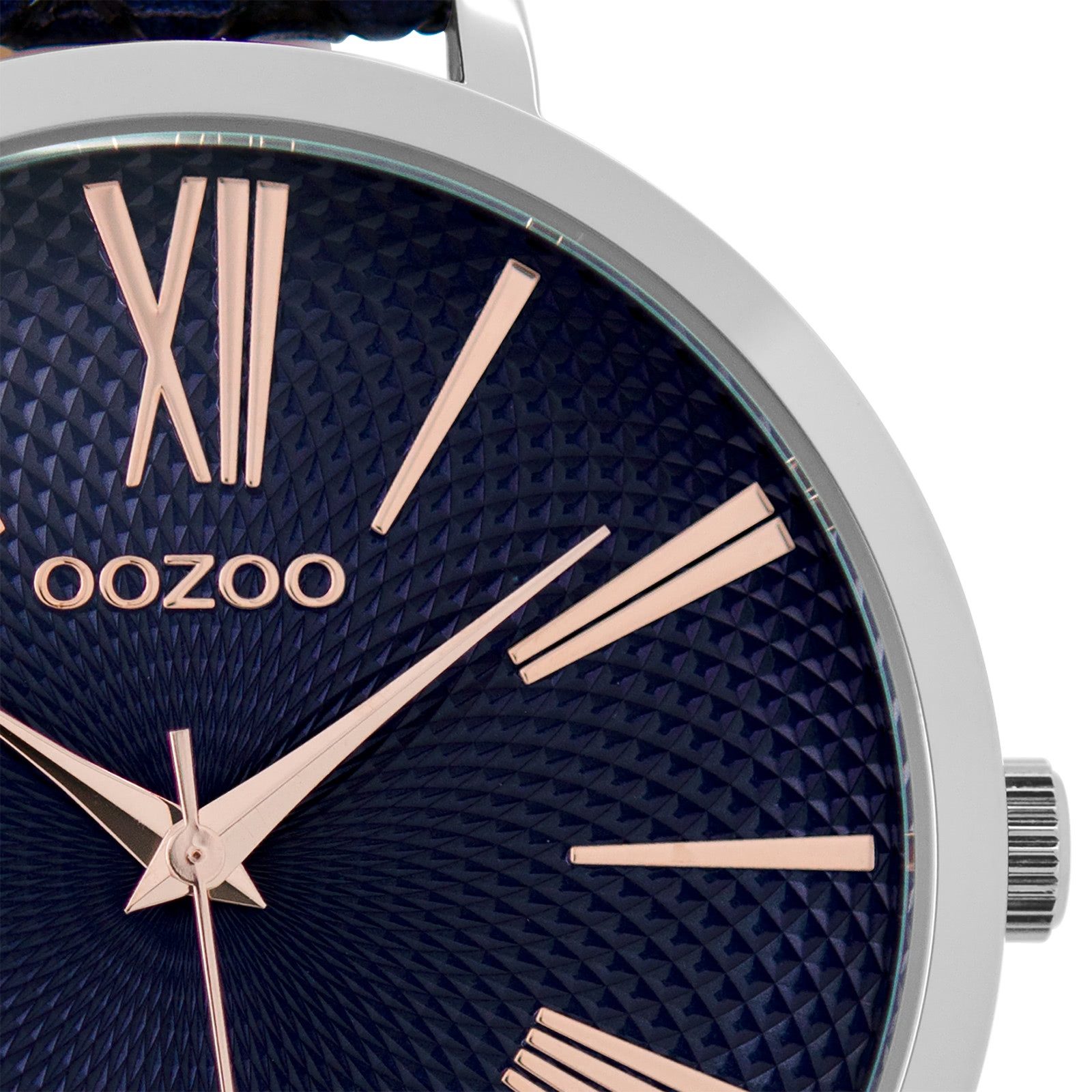 OOZOO Quarzuhr Oozoo Damen Armbanduhr Timepieces Analog, (Analoguhr), Damenuhr rund, extra groß (ca. 48mm) Lederarmband, Fashion-Style
