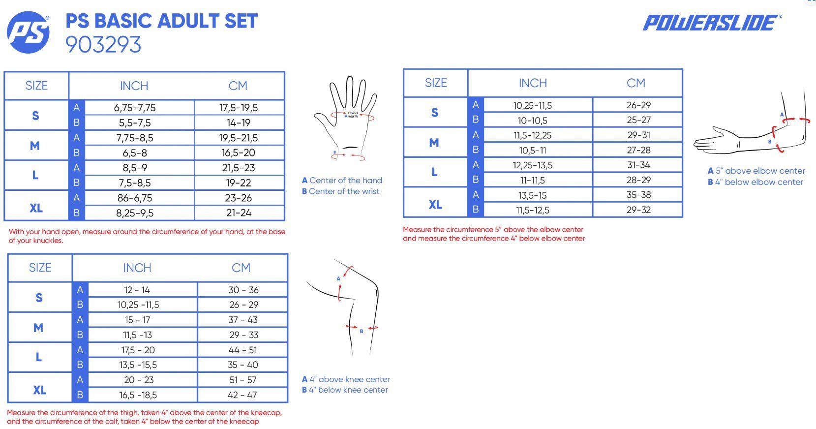 Powerslide Protektoren-Set Basic Adult Set (Set)