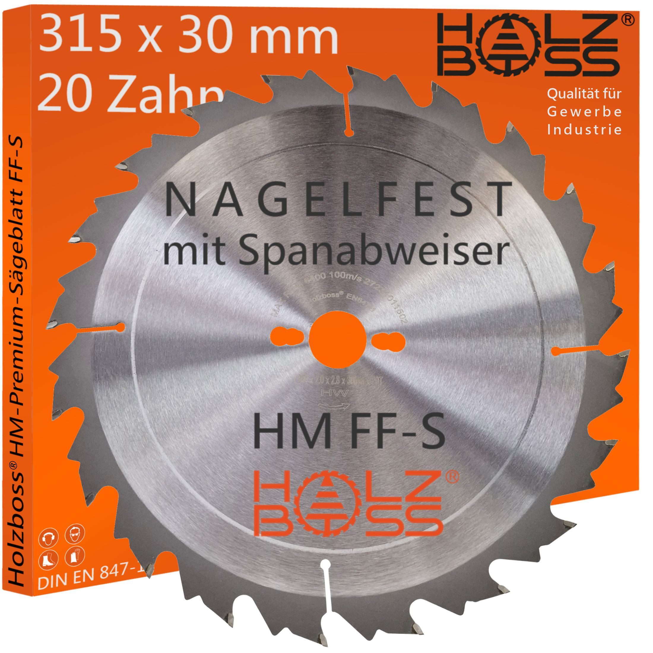 Holzboss® Sägeblatt NEUHEIT " Nagelfest mit Spanabweiser " HM-Sägeblatt FF- günstig online kaufen