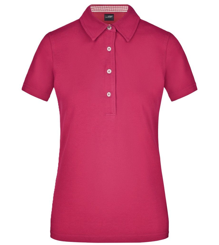 James & Nicholson Poloshirt Doppelpack Klassisches Damen Polohemd JN969 (Doppelpack, 2 Stück) mit konfektioniertem Kragen in Kontrastoptik