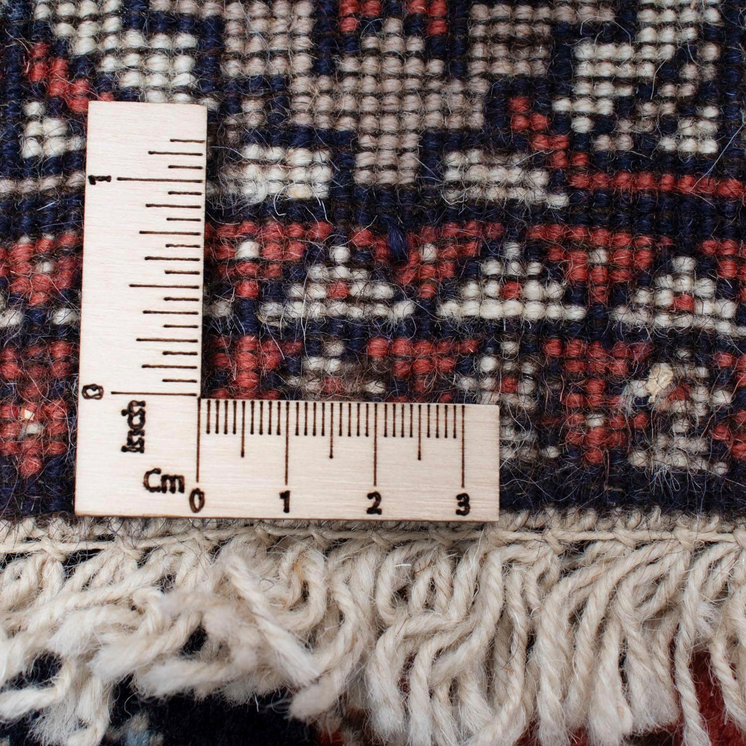 102 mm, chiaro 146 Handgeknüpft Felder Yalameh Rosso morgenland, cm, rechteckig, Wollteppich Höhe: x 10