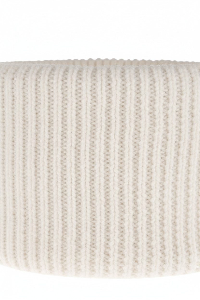 Diademita Sturmhaube Mädchen Winter-Schlauchschal – 100% Extra Feine Merinowolle Vanilla (Set)