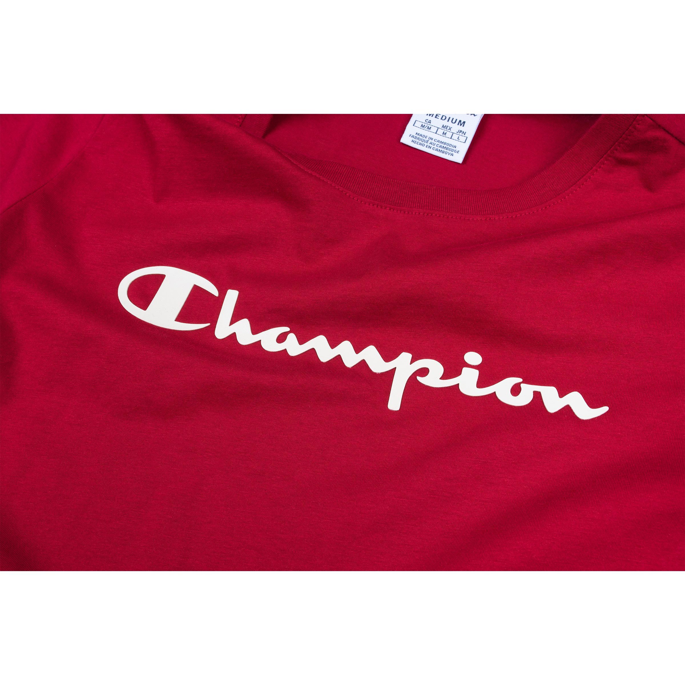 Champion T-Shirt T-Shirt Champion Crewneck (cmr) Adult 113223 Damen T-Shirt rot