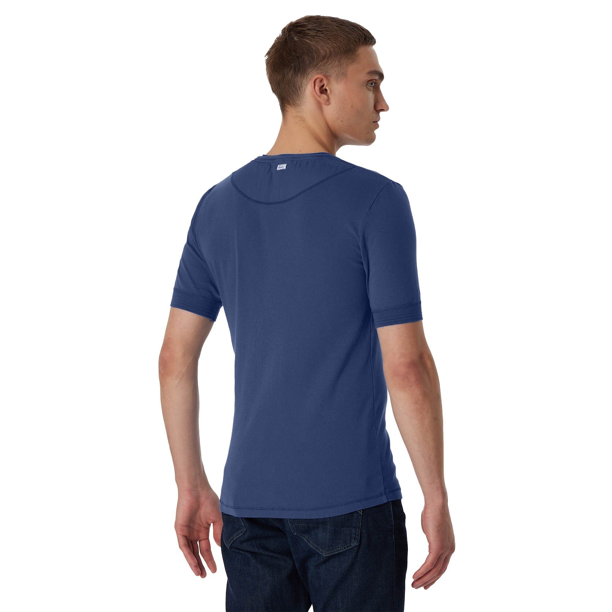 T-Shirt 1/2 Kurzarm Arm, Unterhemd Shirt, Blau Herren REVIVAL SCHIESSER