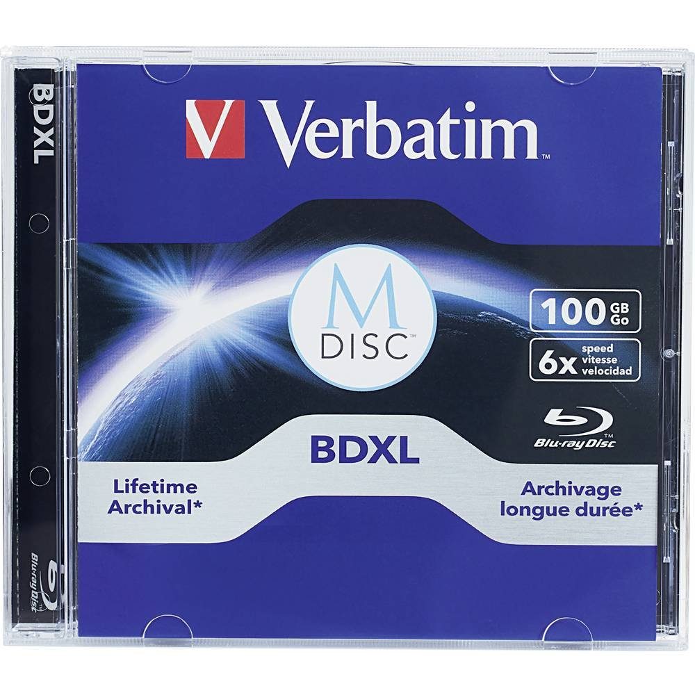 Verbatim Blu-ray-Rohling M-Disc BR-D XL 100GB 6x 1er 98912