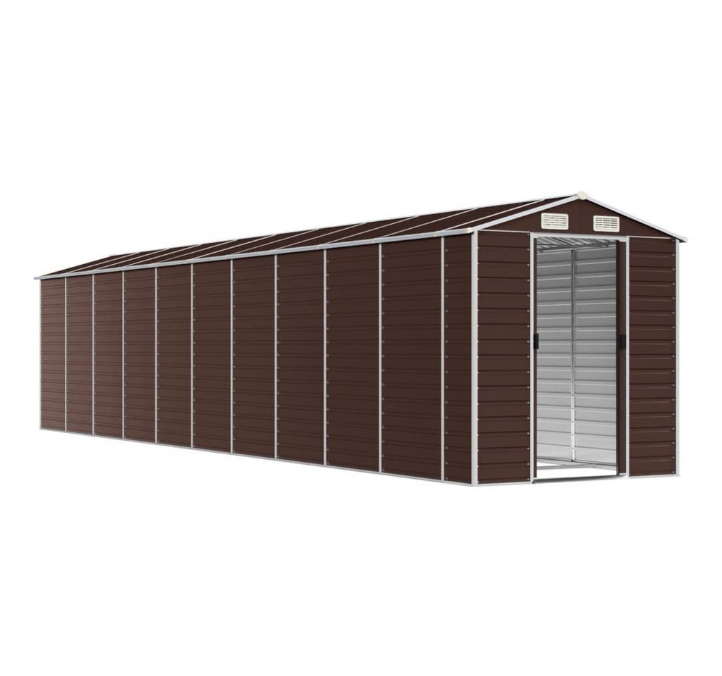 Thumbnail - vidaXL Gartenhaus Gerätehaus Braun 191x895x198 cm Verzinkter Stahl