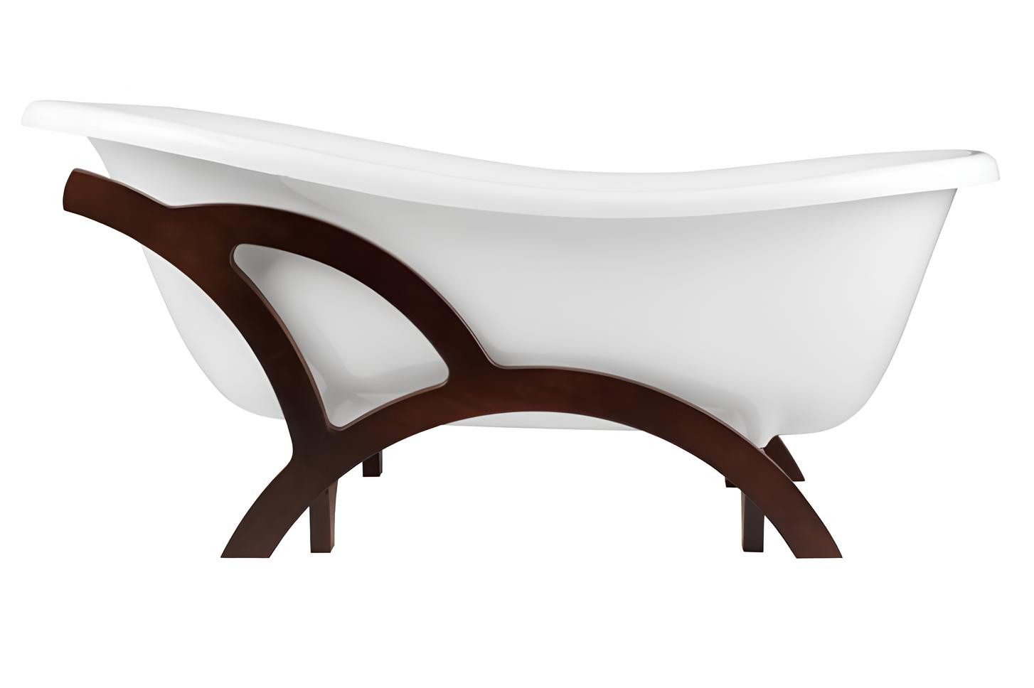 Xlmoebel Badewanne Freistehende weiße Acrylwanne im eleganten Design, Hergestellt in Europa