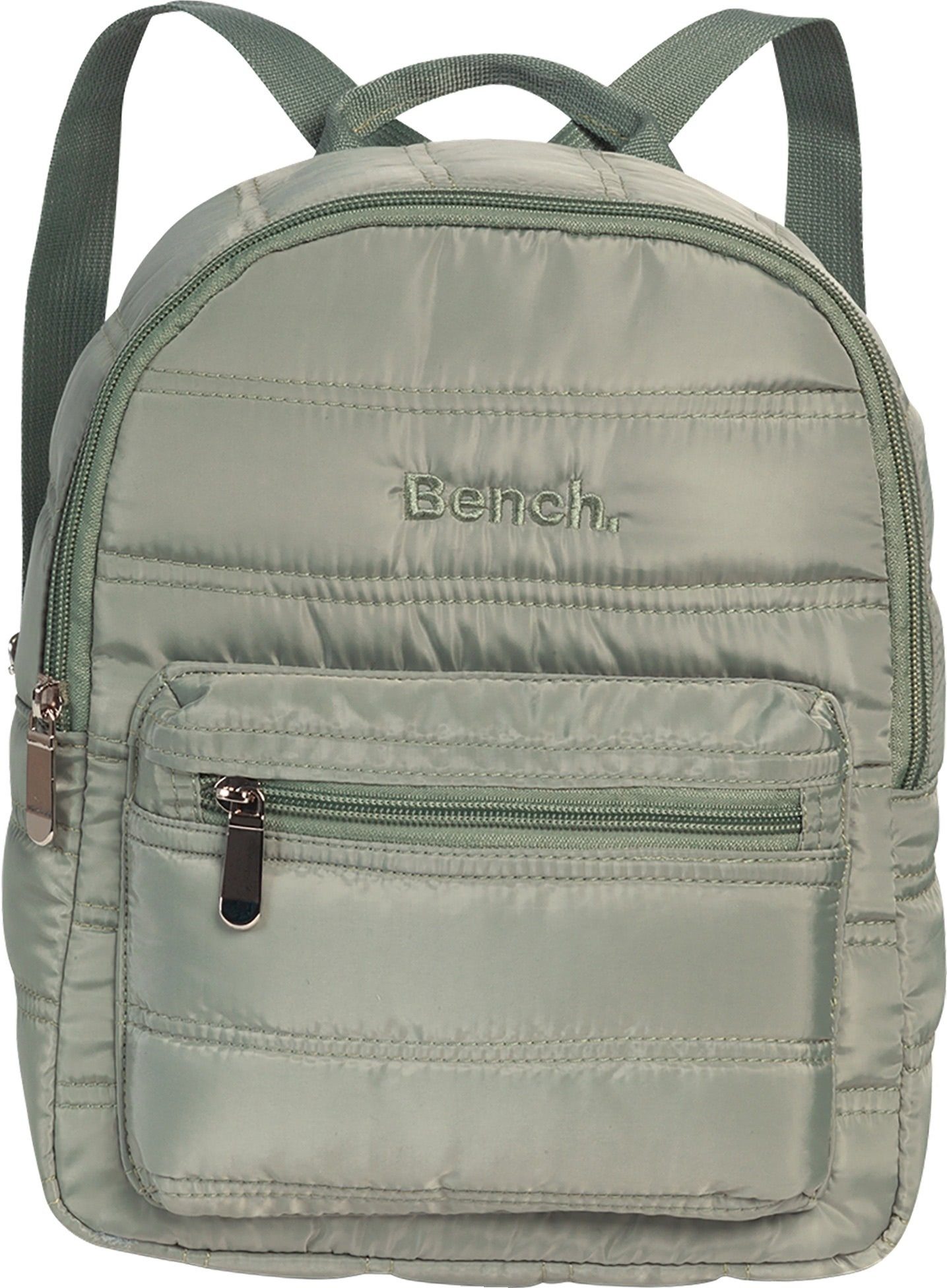 Bench. Cityrucksack Bench grau grüner Rucksack Polyester (Cityrucksack, Cityrucksack), Freizeitrucksack, Cityrucksack aus Polyester in grau, grün Größe ca. 2