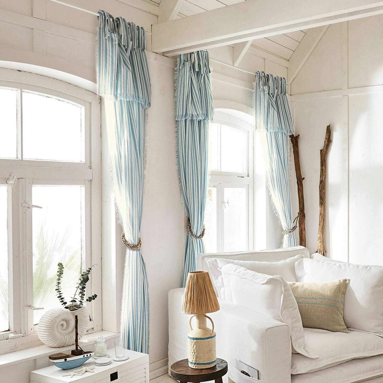 Mirabeau Vorhang Gardine Anjoutey blau/weiß