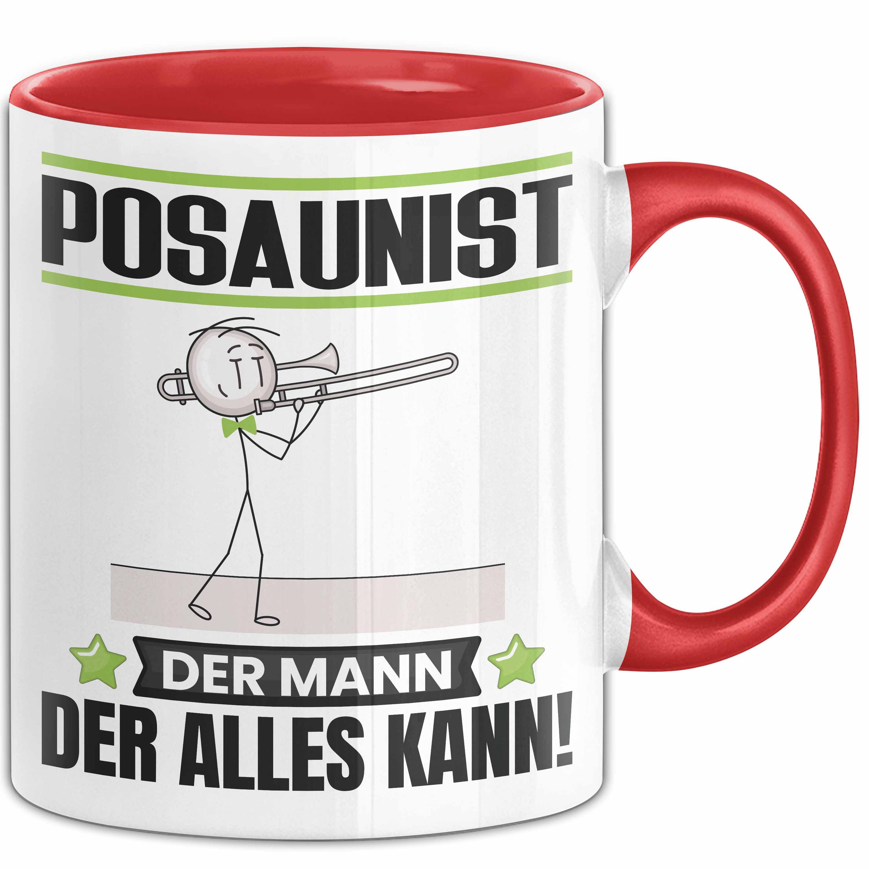 Trendation Tasse Posaunist Tasse Geschenk für Posaunist Der Mann Der Alles Kann Geschen, Keramik
