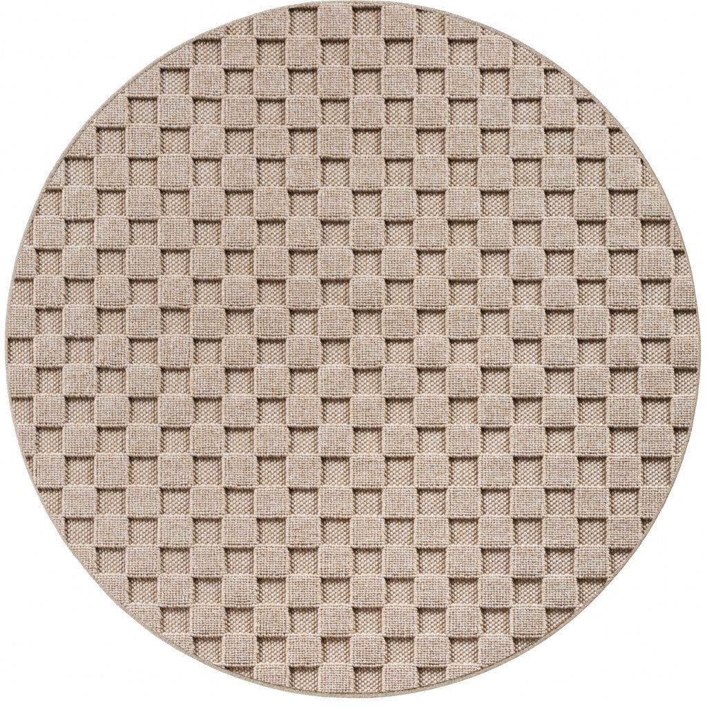 Ayyildiz Teppiche Teppich HELIX 2203, auch als Läufer und Rund erhältlich, rund, Höhe: 7 mm, 3D-Effekt durch Cut-Loop-Webtechnik, Woll-Optik, Bouclé, Wohnzimmer