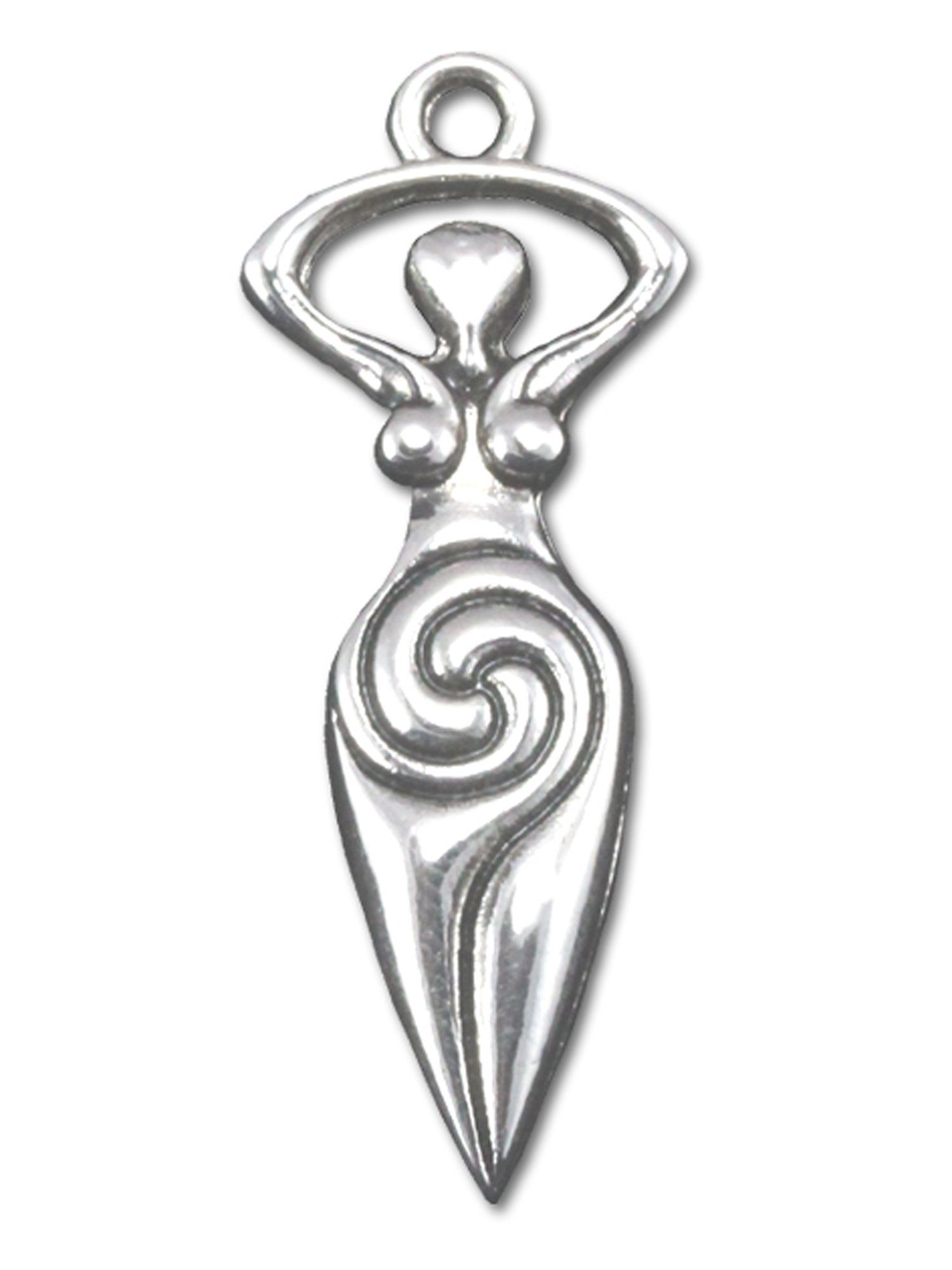 Damen Schmuck Adelia´s Amulett Siegel der Hexerei (versilbert), Spiral-Göttin - Für spirituelles Wachstum