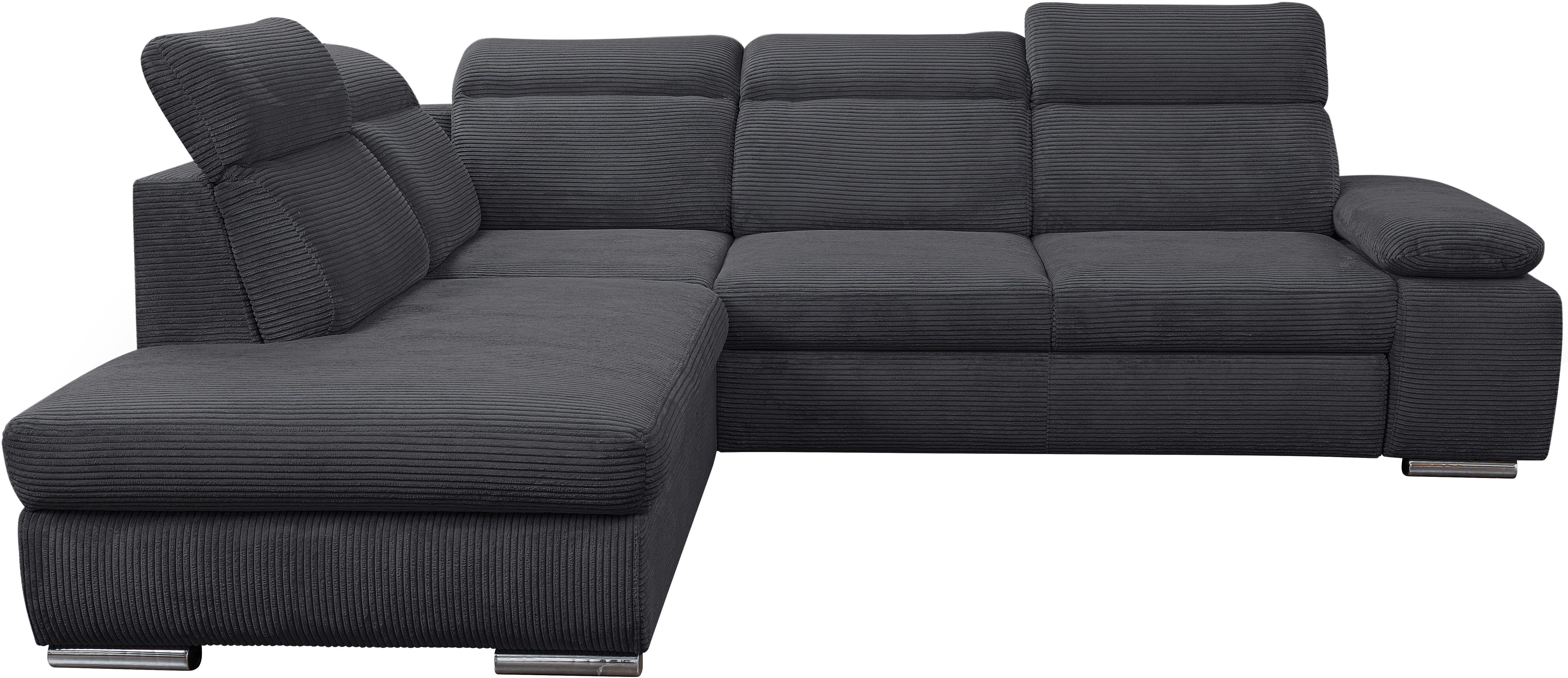 WERK2 Ecksofa Alicante Cord, inkl. Bettfunktion & Bettkasten, Breite 280cm, günstig online kaufen