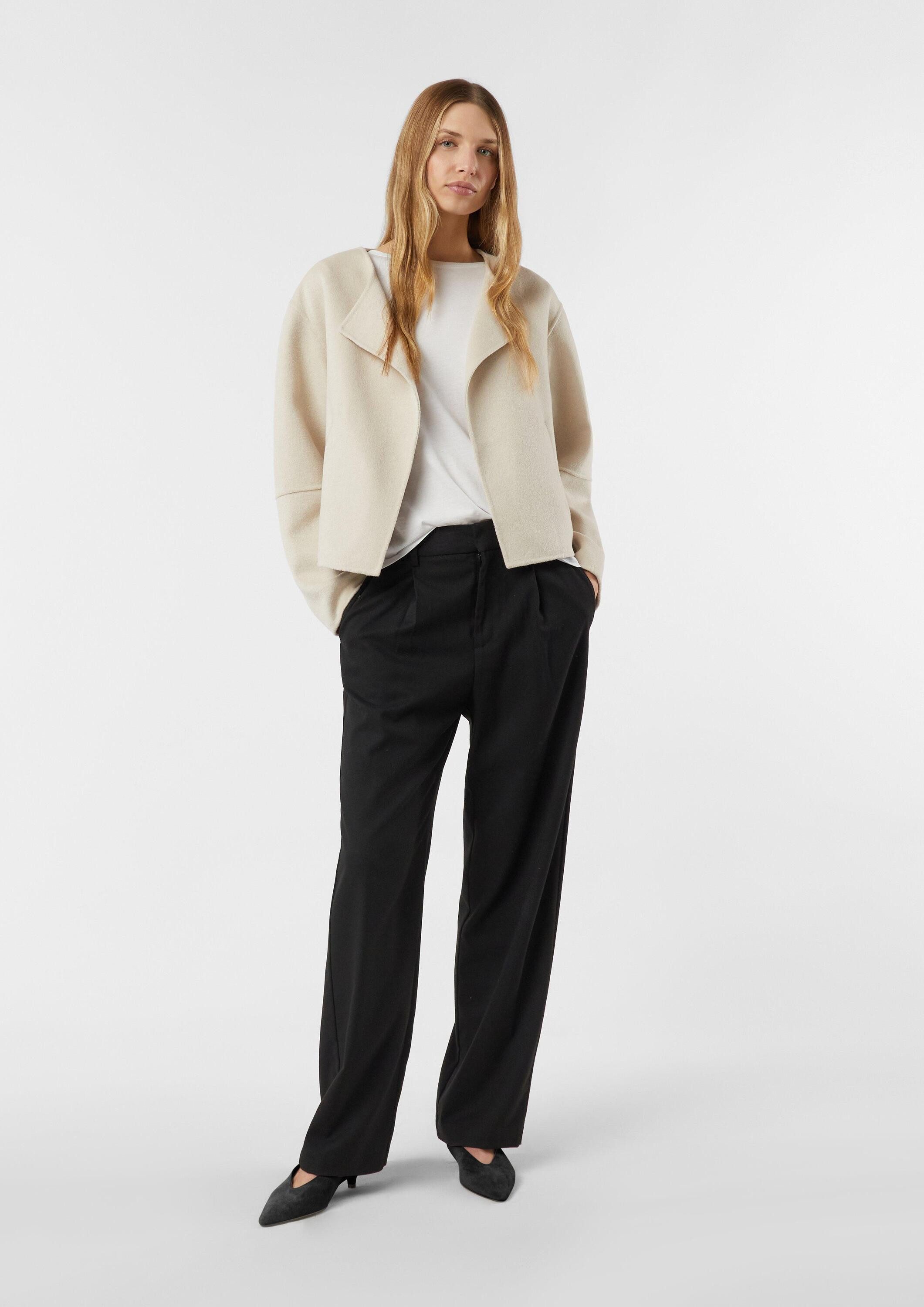 comma Funktionsjacke Outdoor-Jacke Offene Doubleface-Jacke mit Rippbündchen am Rücken