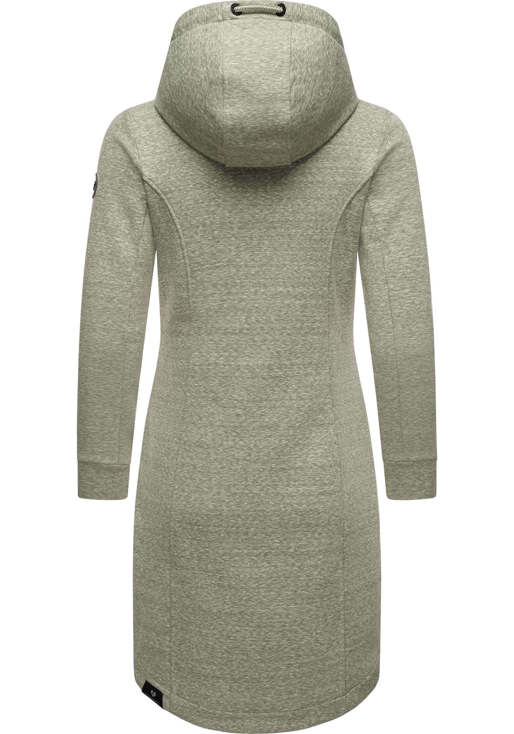 Ragwear Kurzmantel Letti Long Übergangsjacke aus Fleece mit Kapuze