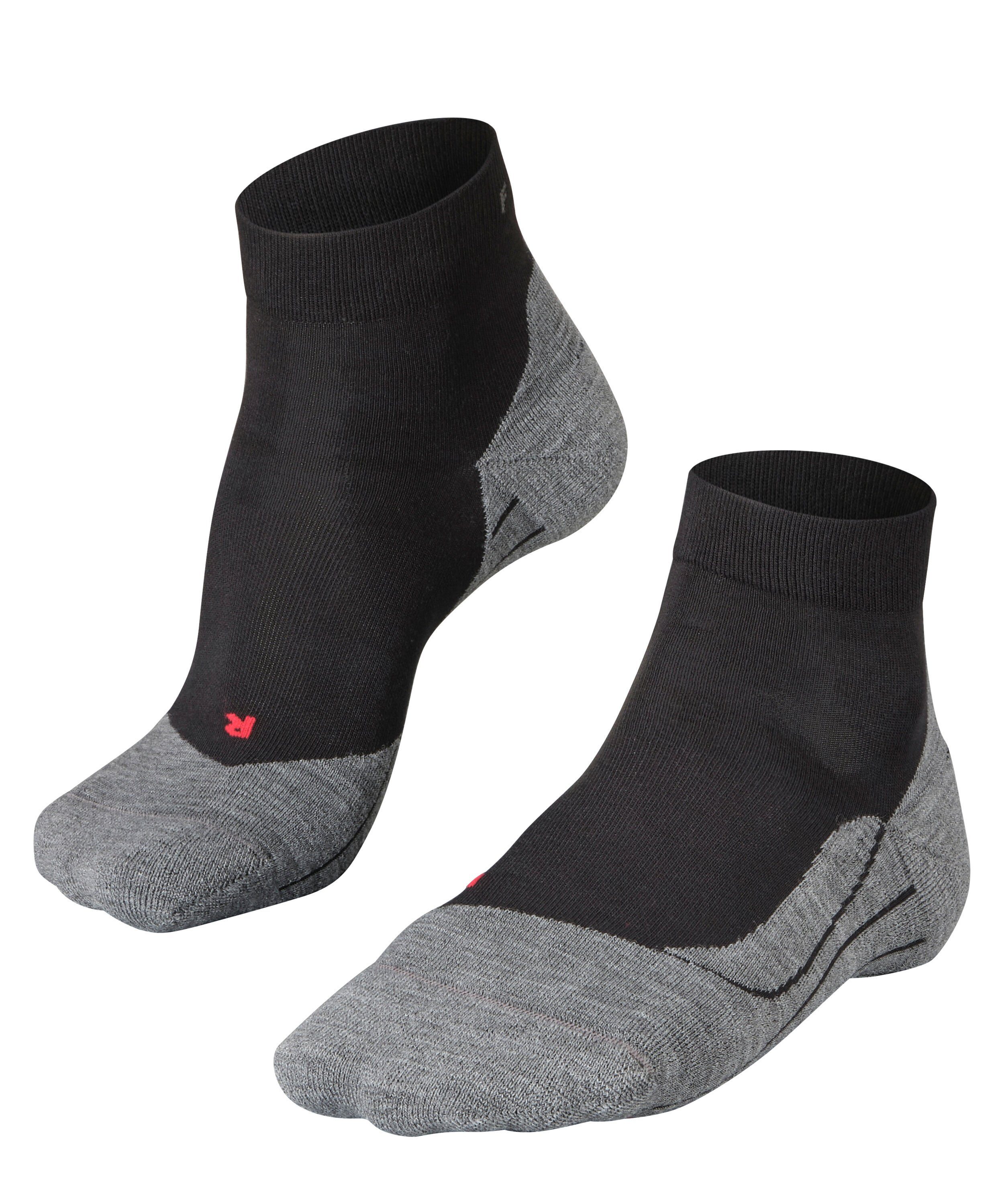 Short mit FALKE Laufsocke RU4 black-mix Laufsocken leichte Endurance Polsterung (3010) mittlerer (1-Paar)