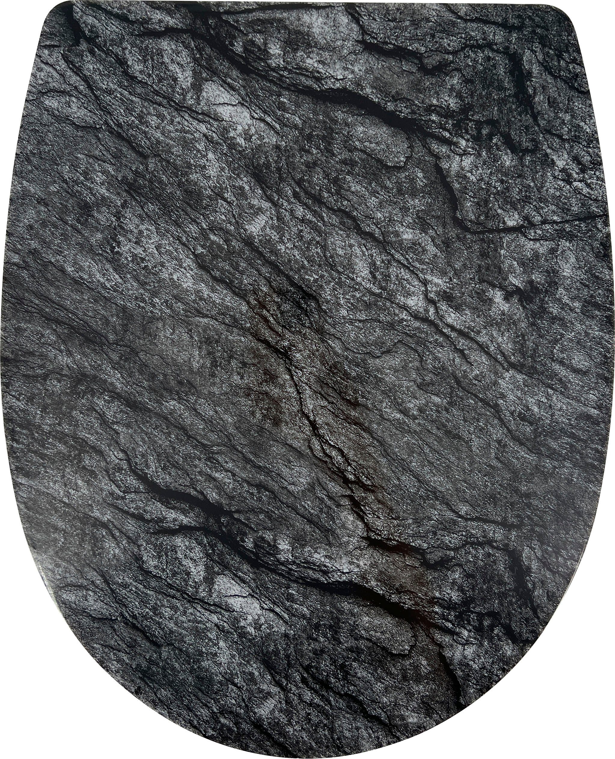 ADOB WC-Sitz Schiefer, mit Absenkautomatik, zur Reinigung abnehmbar günstig online kaufen