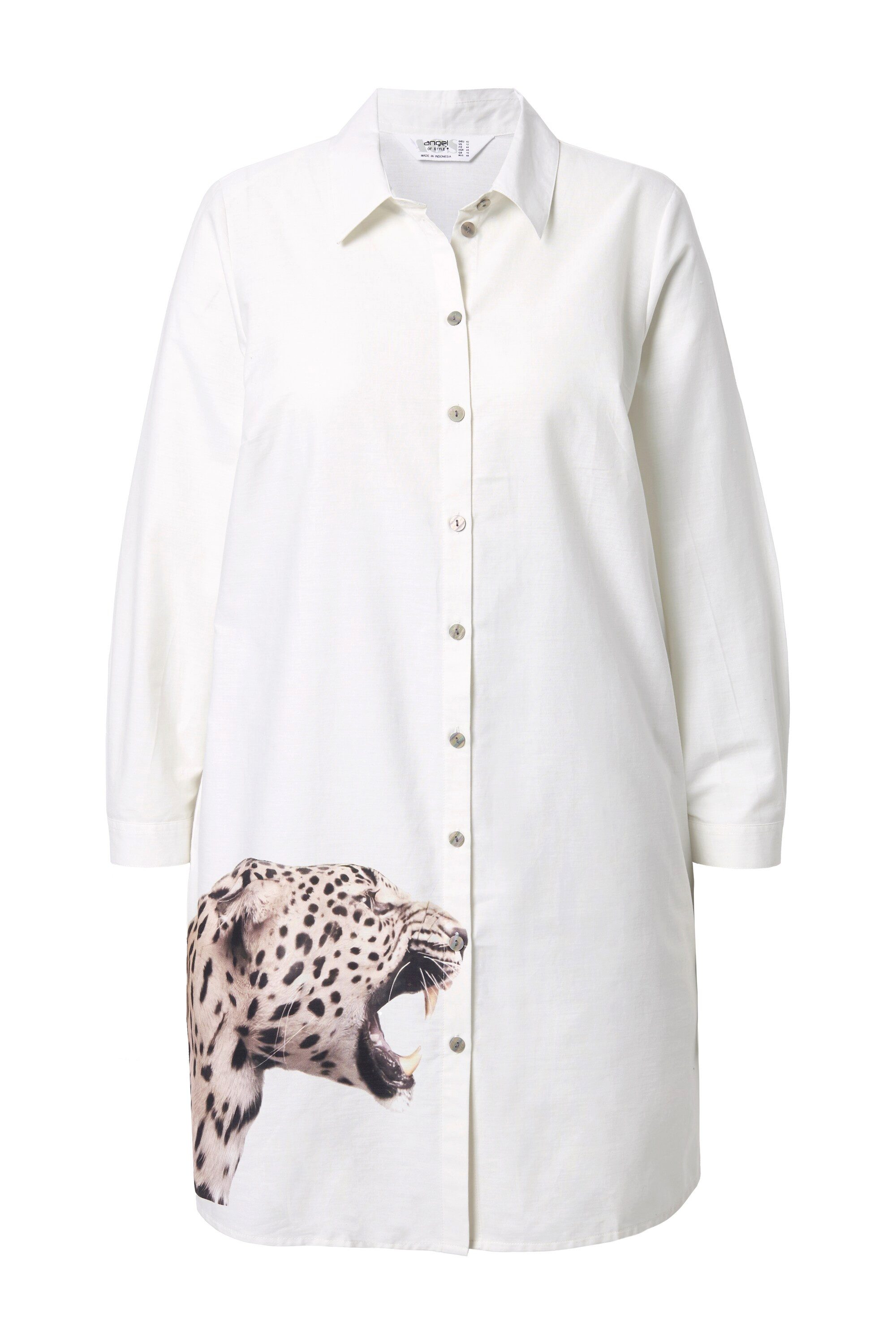 Angel of Style Hemdbluse Hemdbluse oversized Leopard seitlich am Saum günstig online kaufen
