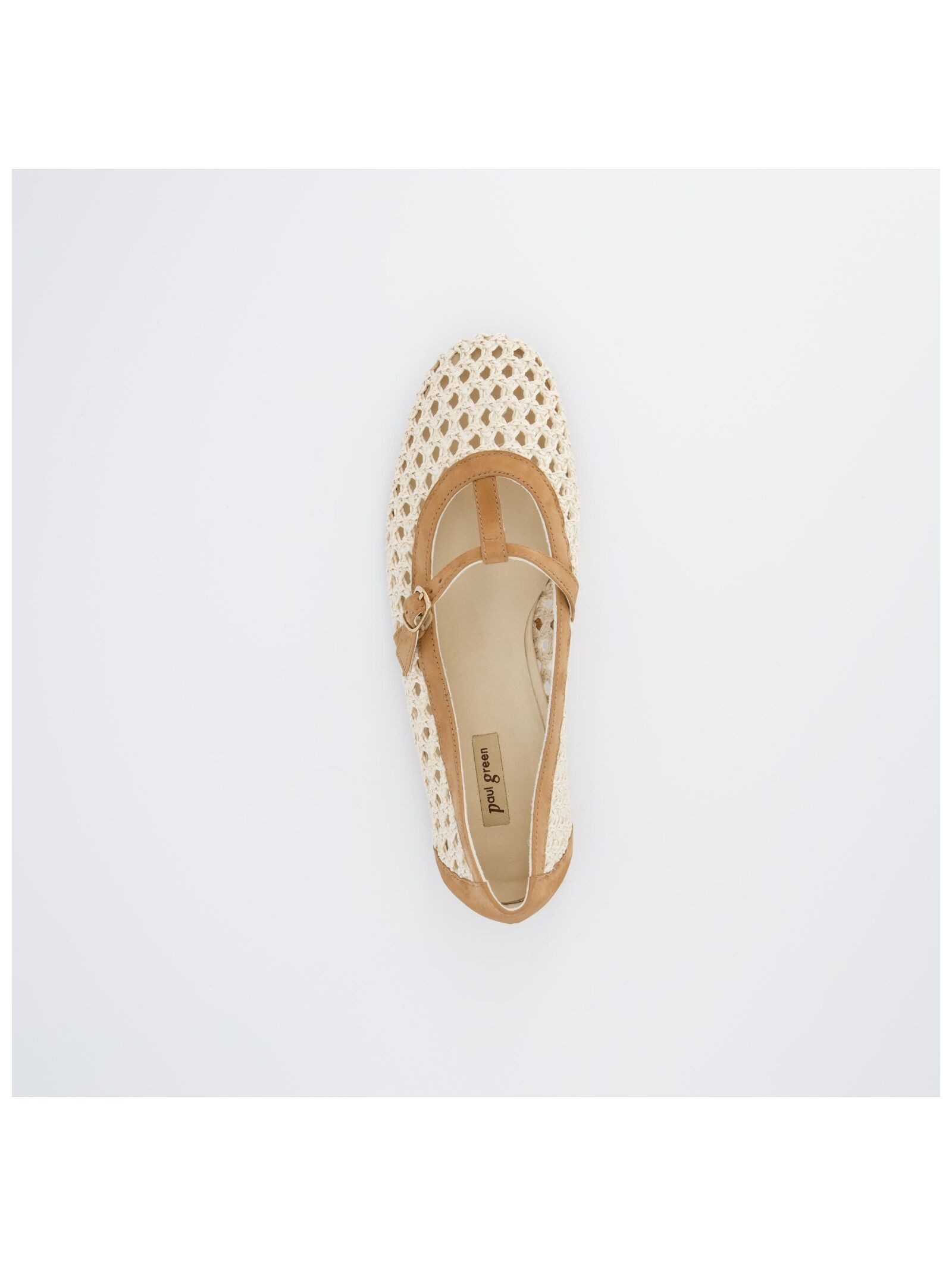 Paul Green Ballerinas Nubukleder/Textil . Riemchenballerina