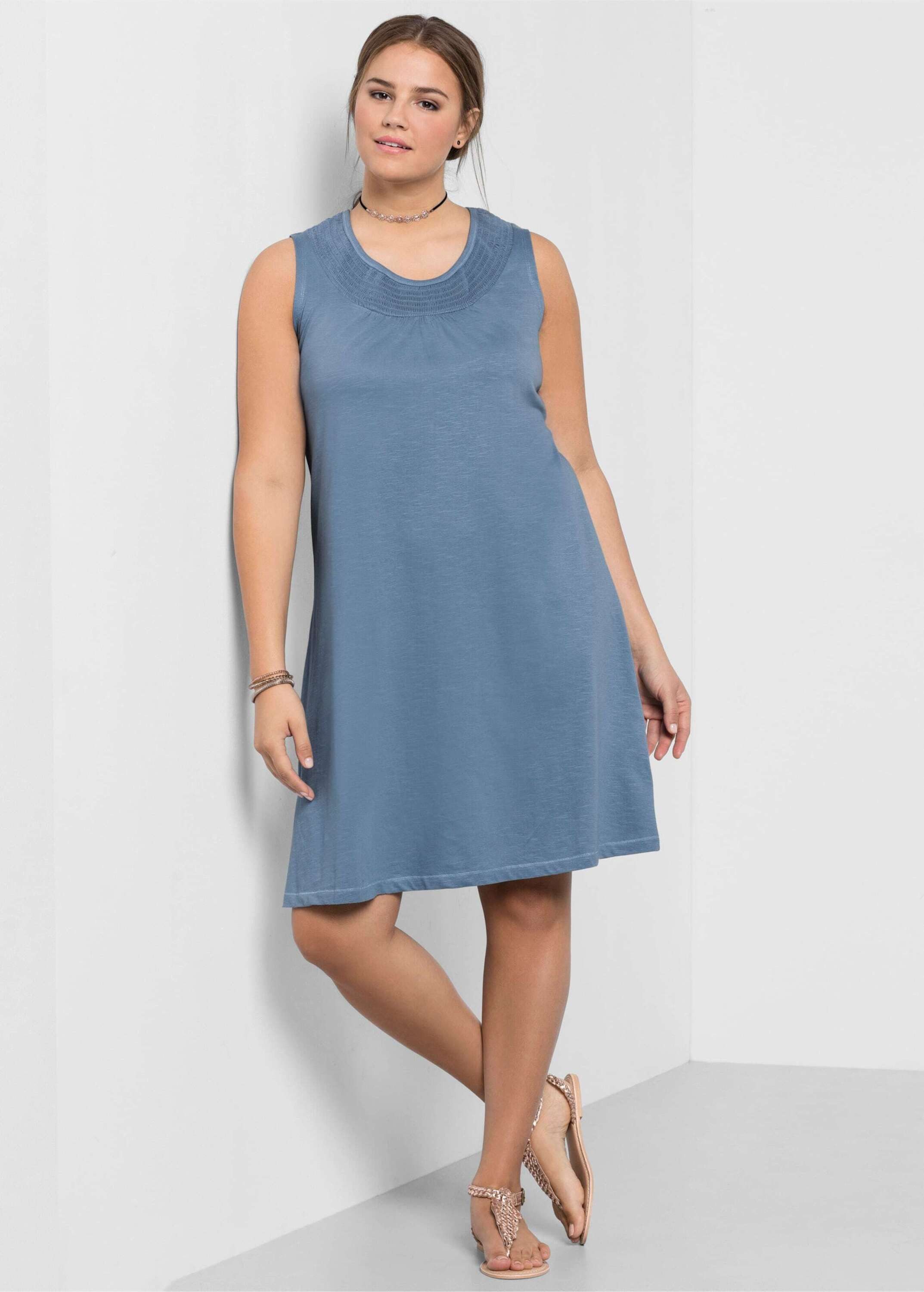 Sheego Jerseykleid Jerseykleid Ärmellos günstig online kaufen