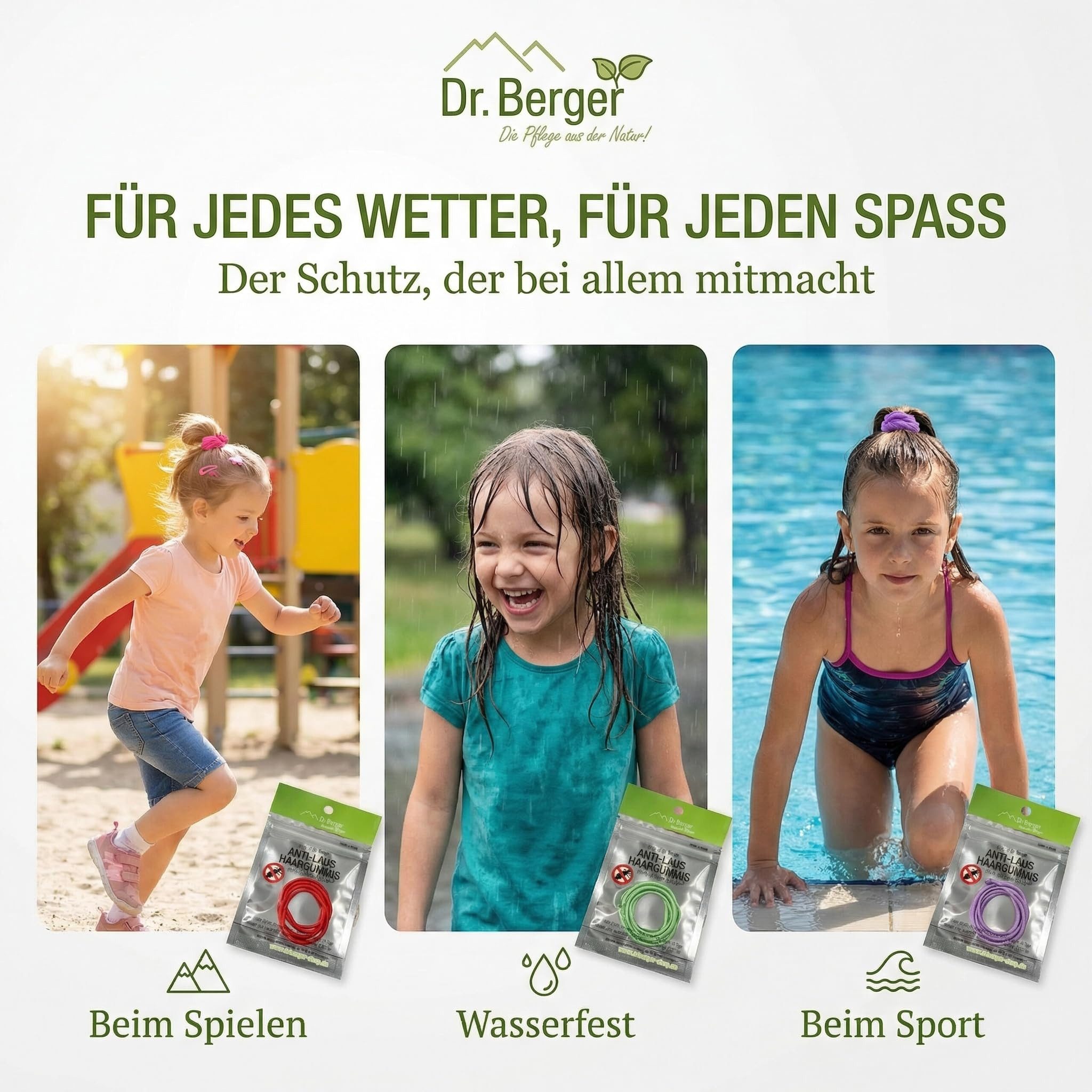 Dr. Berger Haargummi Anti-Laus Haargummis, Spar-Set, 20-tlg., 100 % natürlich - Gesunder und wirksamer Schutz bei Läusen