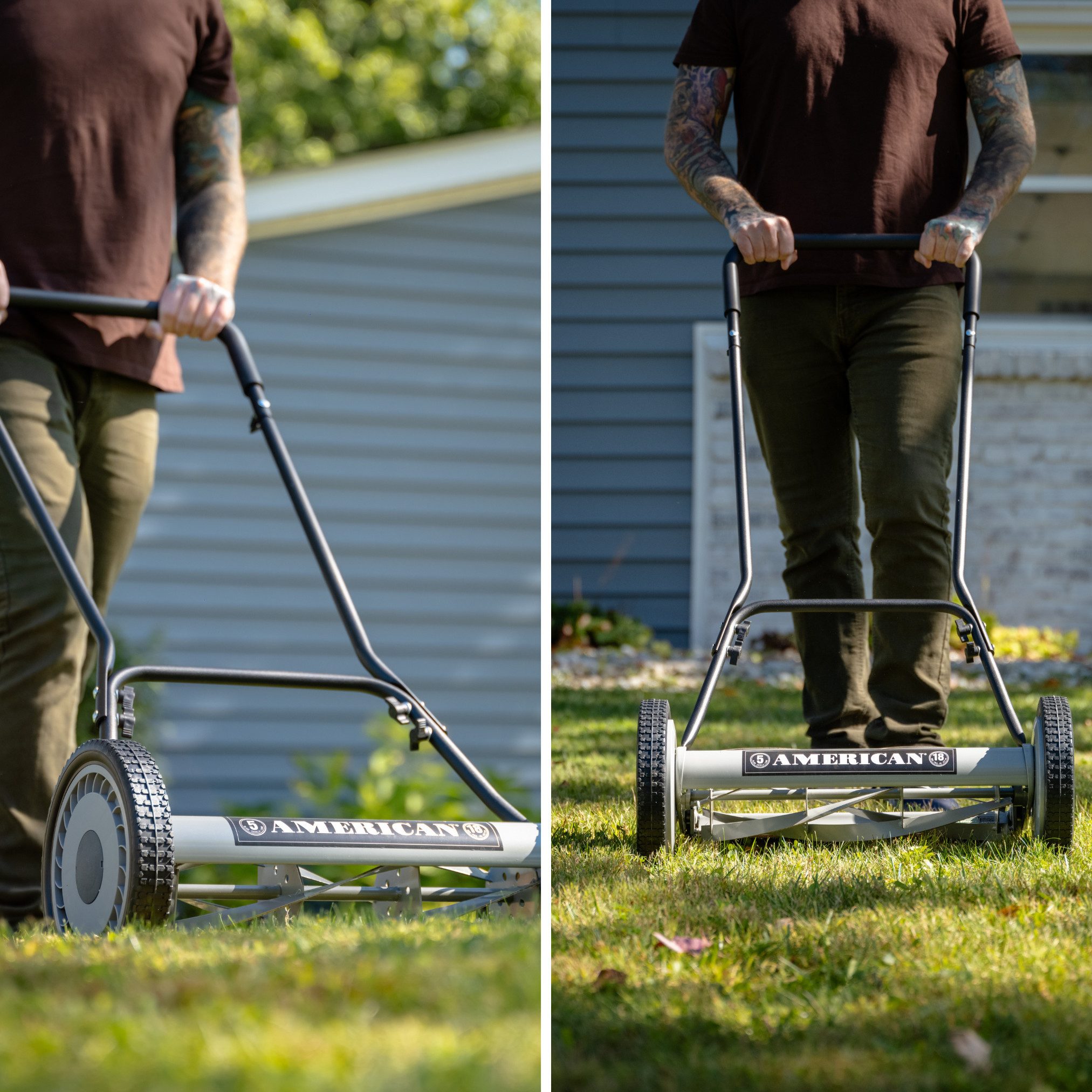 American Lawn Mower Company Spindelmäher 1815-15 Walzenmäher, 45,7 cm Schnittbreite, (Spar-Set, mit oder ohne Fangkorb), 5 Klingen Spindelrasenmäher mit oder ohne Fangkorb