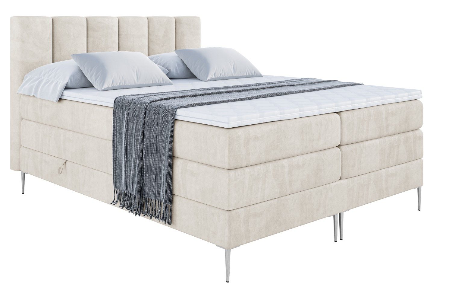 ALTDECOR Boxspringbett BOXI1-F KING (Multipocket-Matratze H4, H3 Matratze B günstig online kaufen